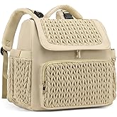Awanhe Diaper Bag Backpack, Baby Bag with Changing Pad, Travel Waterproof Diaper Bag Tote, Newborn Essentials Must Haves, Luxury baby shower gifts for boys & Girls, Brown Taupe