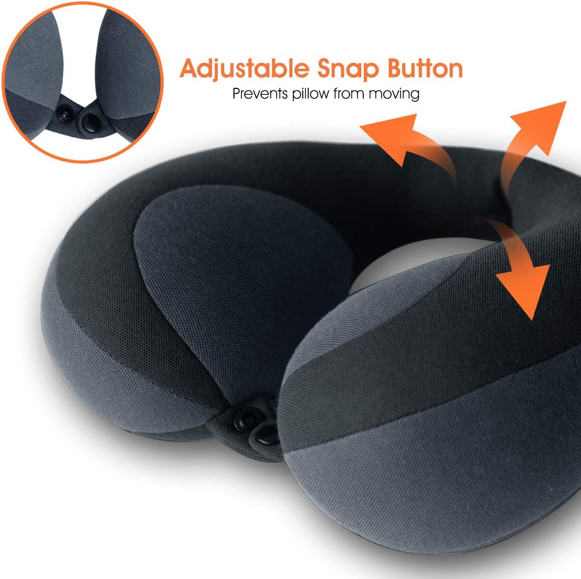 INFANZIA Kids Travel Neck Pillow, Head Neck and Chin Support, Child Size, Gray: Home & Kitchen