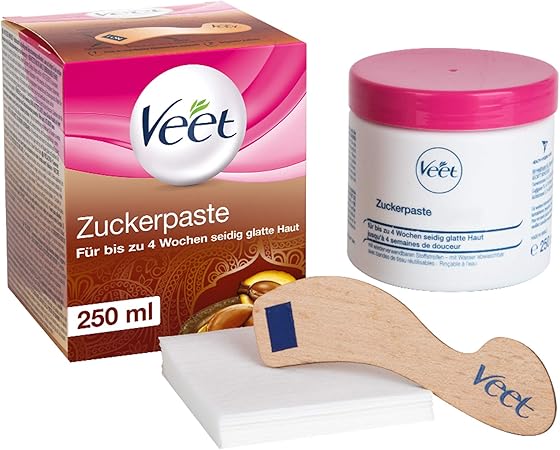 Sugaring Zuckerpaste zur Haarentfernung für spürbar glatte Haut für bis zu 4 Wochen Veet ...