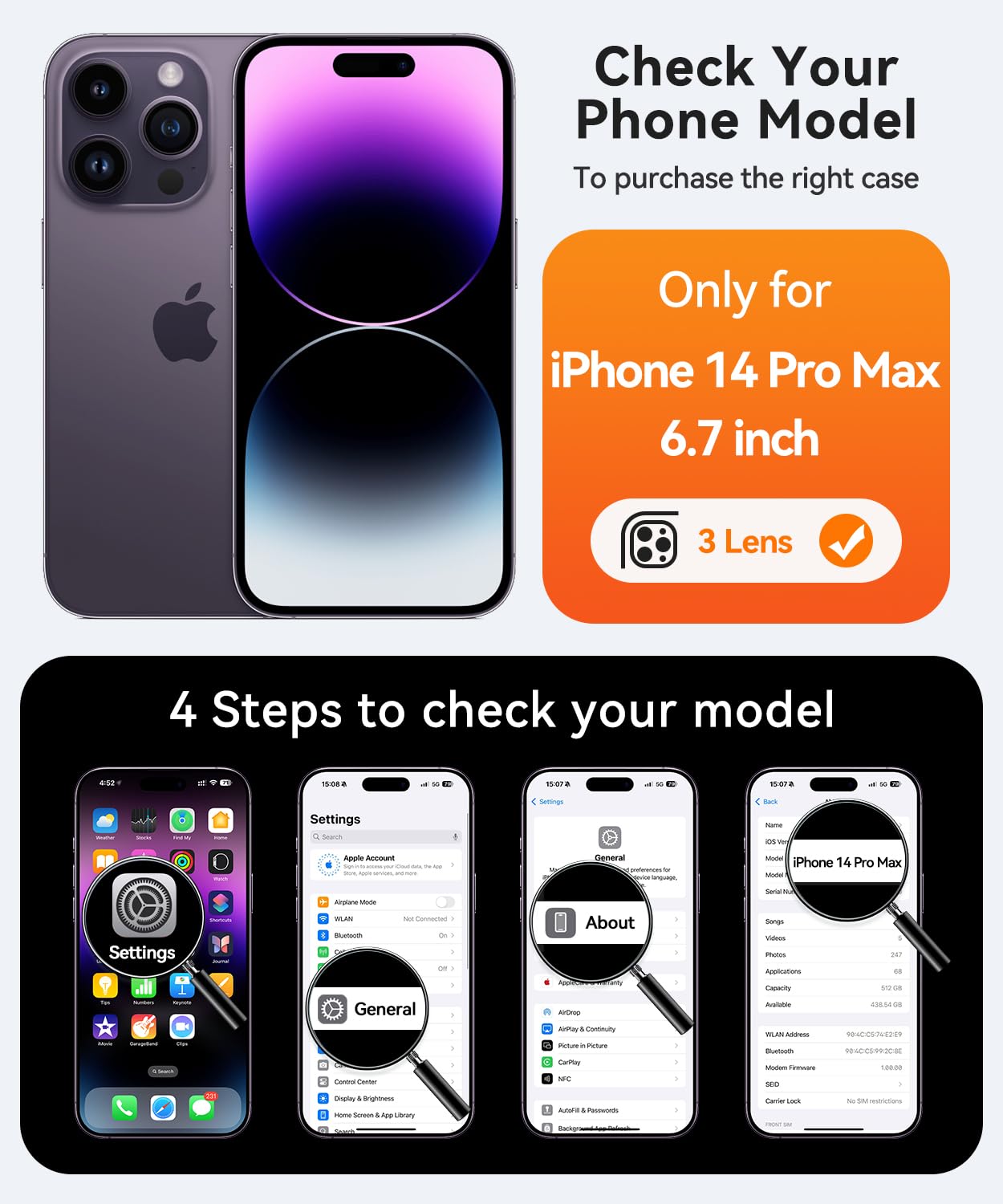 CANSHN Magnetic Compatible with iPhone 14 Pro Max