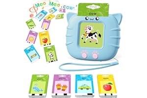 Iosare Talking Flash Cards Toddler Learning Toys with 224 Sight Words, Kids Montessori Toys Speech Therapy Toys Autism Sensory Toys Birthday Gifts for Age 1 2 3 4 5 Years Old Boys and Girls (Blue)