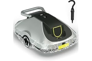 Cordless Robotic Pool Vacuum for Above Ground Pools, 200 Mins Runtime Pool Cleaner with Powerful Suction, 4500mAh Battery, Se