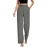 FUNYYZO Women Dress Pants High Waisted Work Slacks Pants Dressy Casual Straight Leg Elastic Waist 2026 Summer Trousers