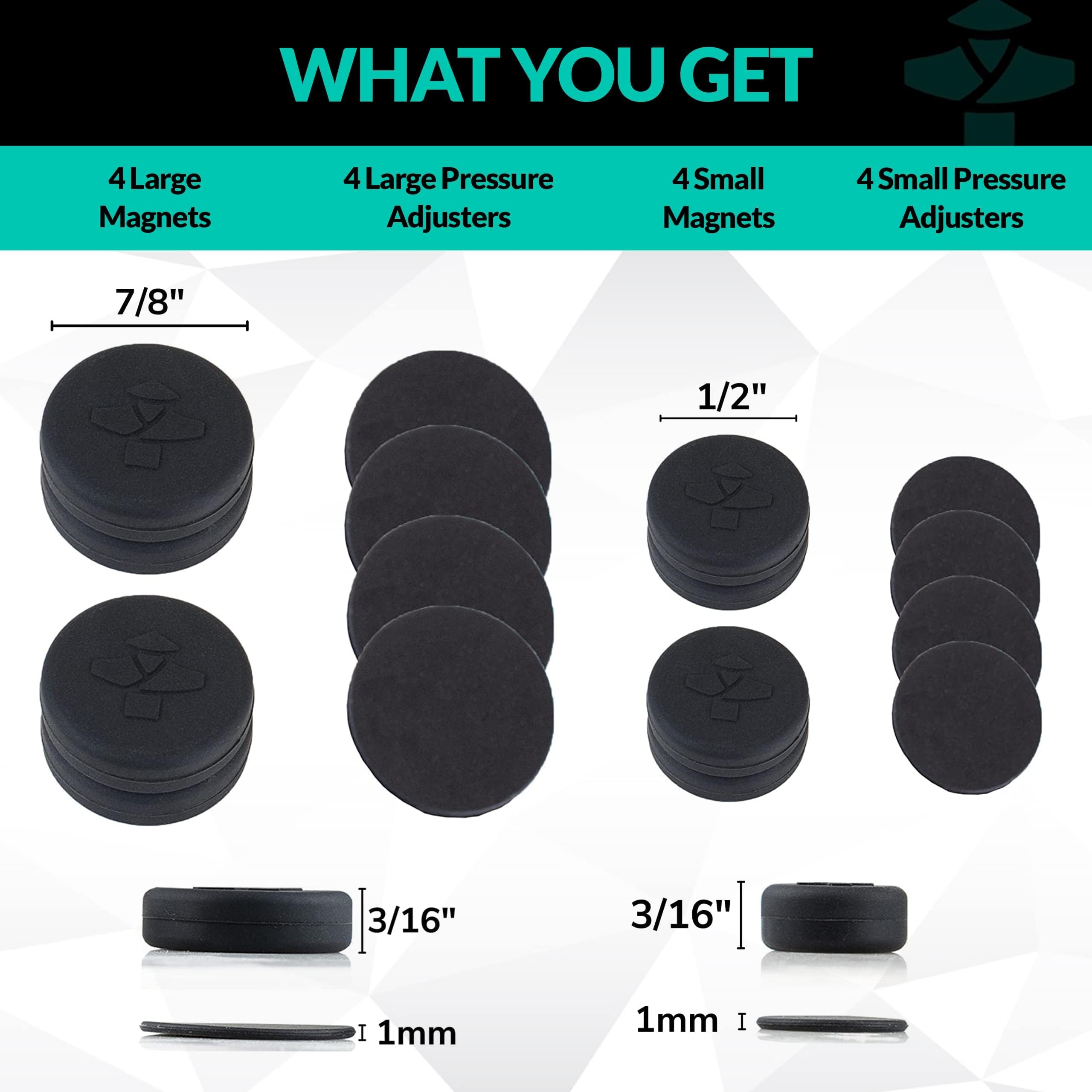 Cauliflower Ear Magnets | 8 Magnets + 8 Compression Reduction Discs Included. Cauliflower Ear Draining Kit for Treatment and Protection Against Scarring