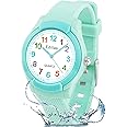 Edillas Kids Analog Watch for Girls Boys, Children Waterproof Learning Time Wristwatch Easy to Read Time for Child