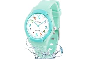 Edillas Kids Analog Watch for Girls Boys, Children Waterproof Learning Time Wristwatch Easy to Read Time for Child