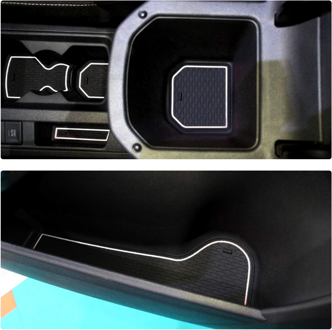 YEE PIN Car Door Slot Anti Slip Pad Compatible with V W T Ro c 2018-2022 Car Interior Water Cup Storage Box Non-Slip Mat Rubber Mat - Image 4