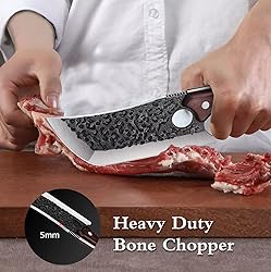 TOMBRO Meat Cleaver - 6.7" Heavy Duty Butcher
