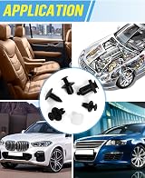 JatilEr 100 Pcs Car Trim Clips Universal Push Rivets Nylon Fasteners 6 Sizes view 6