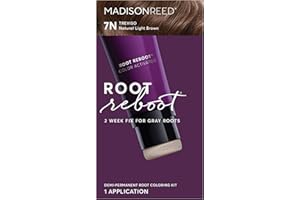 Madison Reed Root Reboot, Treviso 7N, Natural Light Brown Root Touch Up, 10 Minute Hair Color Kit for 100% Gray Coverage, Single Use