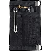Kosibate EDC Pouch, EDC Organizer, Tool Pouch for Knife/Flashlight/Tactical Pen/Card-Men's Slim Pocket Organizer for Daily Carry
