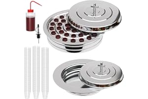 Communion Set Holy Trays for Churches with Lid Communion Plates with Lid Includes 100 Disposable Cups, Cups Filler
