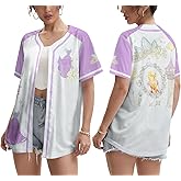 UNIQUEONE Magical Shirt for Women Baseball Jersey Magic Hawaiian Shirts Family Vacation Button up Tops