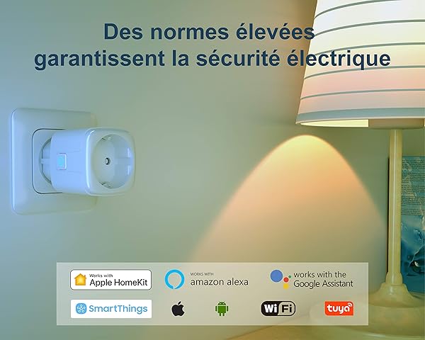 Smart Plug Homekit 3Pack compatible con HomeKitSiri Alexa Google Assistant Tuya Smart SmartThings y control remoto de aplicaciones temporizador y programado no se necesita concentrador