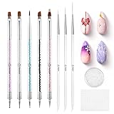 Beetles Nail Art Brushes, 8pcs Double-headed Nail