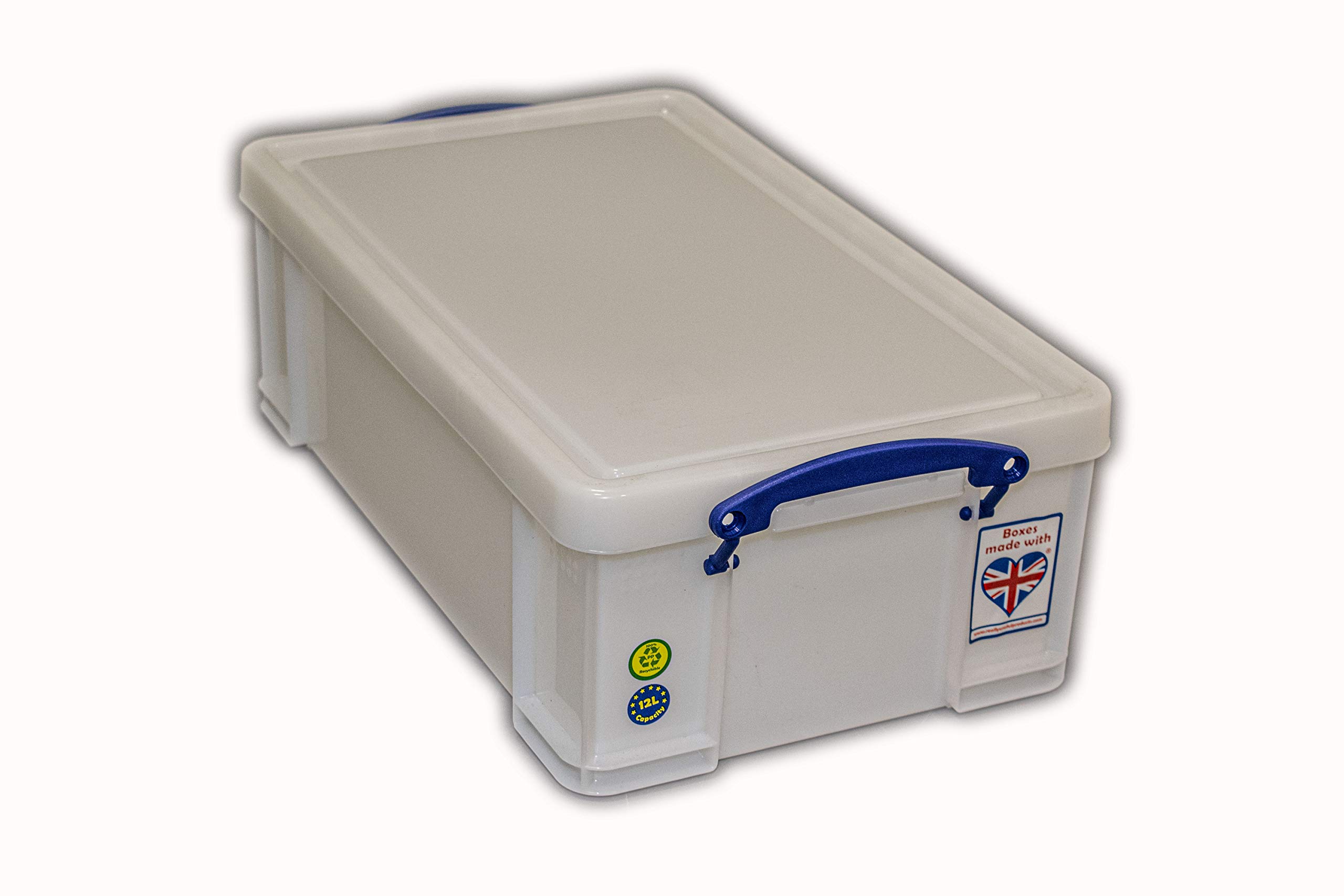 Really Useful Box Plastic Storage 12 Litre White Strong