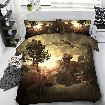 Amazon Com Beddinginn Dinosaur Bedding Queen Cotton Jurassic 3d