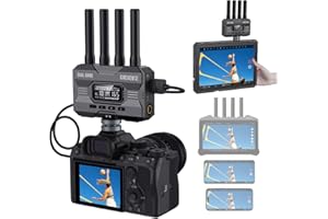 Accsoon CineView SE Wireless SDI HDMI Video Transmitter&Receiver, Dual-Band Video Transmission System, 1200ft RNG. 50ms LAT., 1080P60fps 4 Devices Monitoring, Compatible with CineView M7 Pro/2 SDI/HE