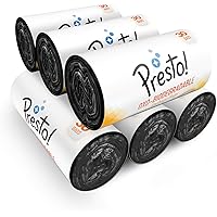Amazon Brand - Presto! Oxo-Biodegradable Garbage Bags, Medium - 30 bags/roll (Pack of 6)