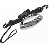 YYST One Stainless Steel Scuba Diving Lanyard Stainless Steel Spring Coiled Lanyard with Quick Release Buckle for Cameras and