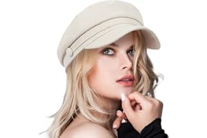 ColorSun Women's Newsboy Caps Beret Hat for Fashion Ladies Black Women's Newsboy Caps Beret Hat for Fashion Ladies