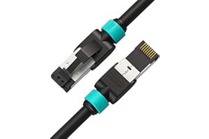 LINKUP - [Tested with Versiv CableAnalyzer] Cat7 Ethernet Patch Cable -25 FT (1 Pack) 10G Double Shielded RJ45 S/FTP | Networ