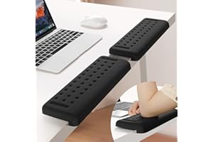Sushret L-Shaped Desk Elbow Pad for Desk, 2-Pack Memory Foam Elbow Rest for Desk Edge Cushion, Non-Slip Ergonomic Arm Rest fo