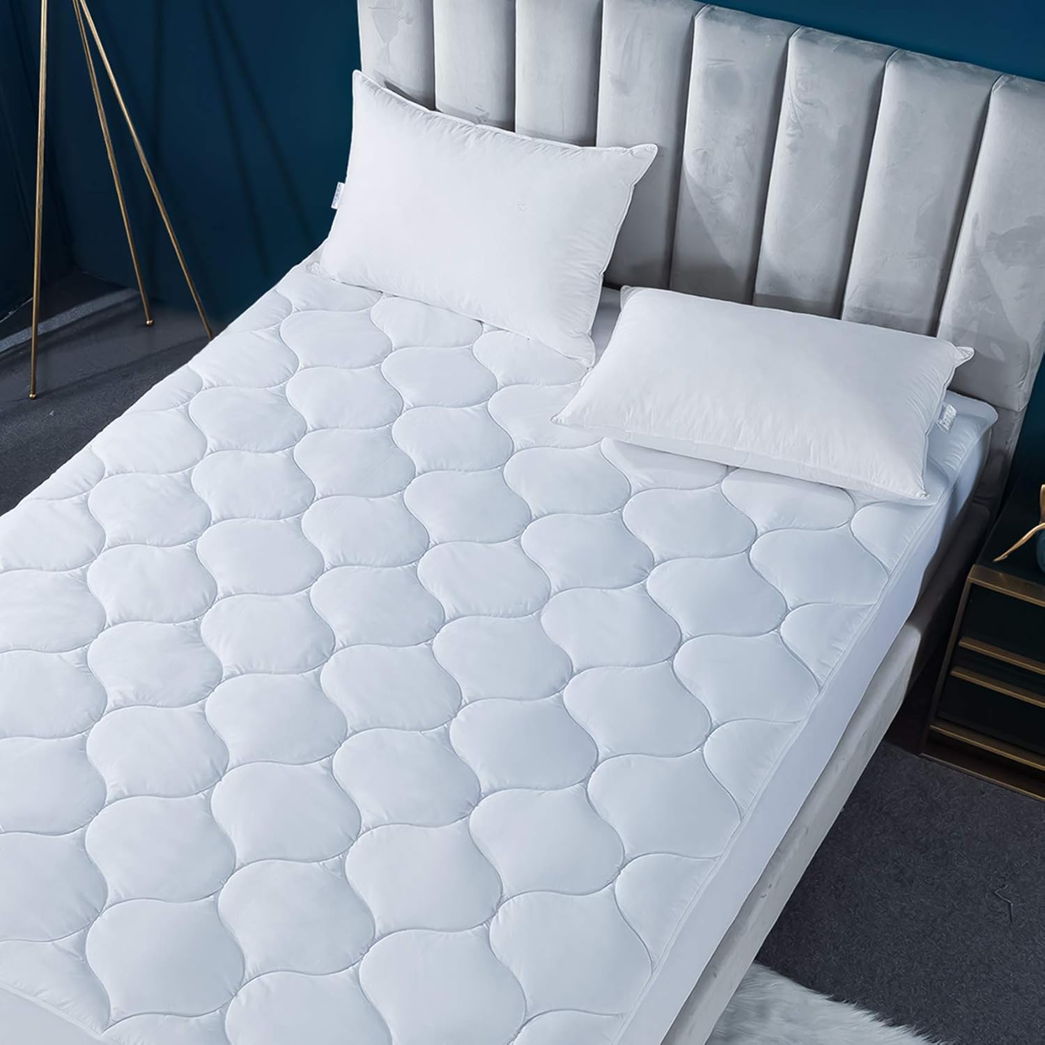 Decroom Cooling Queen Size Mattress Pad, Breathable Down Alternative Quilted Fitted Mattress Protector Cover with 18" Deep Pocket, 60x80Inches: Home & Kitchen