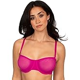 Smart & Sexy Womens Sheer Mesh Unlined Balconette Bra