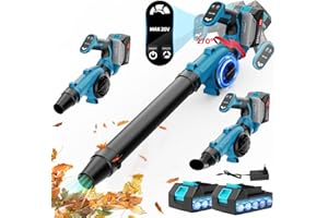 Lemolifys Mini Electric Leaf Blower Cordless Adjustable Handle, 6000mAh Battery Powered Leaf Blower, 3 Speed Mode, Handheld Leaf Blower for Lawn Care, Yard, Patio