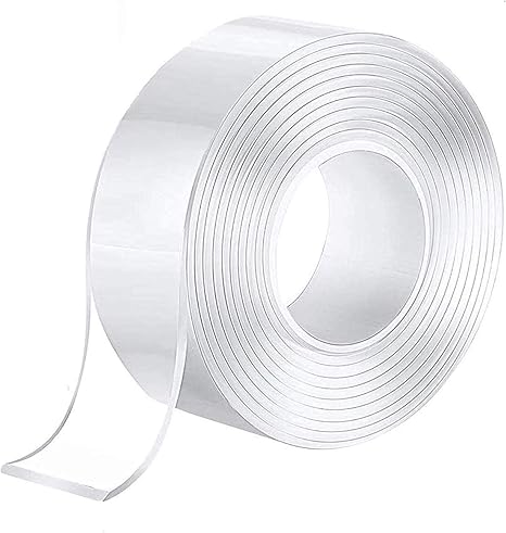 Amazon Co Jp 両面テープ 魔法テープ 魔法両面テープ テープ はがせる のり残らず 水洗い可能 繰り返し 滑り止め 超強力 防水 透明 絨毯 カーペット 机足 固定 壁紙 写真 ポスター 貼り付け用など 5cmｘ2mmｘ3m Diy 工具 ガーデン