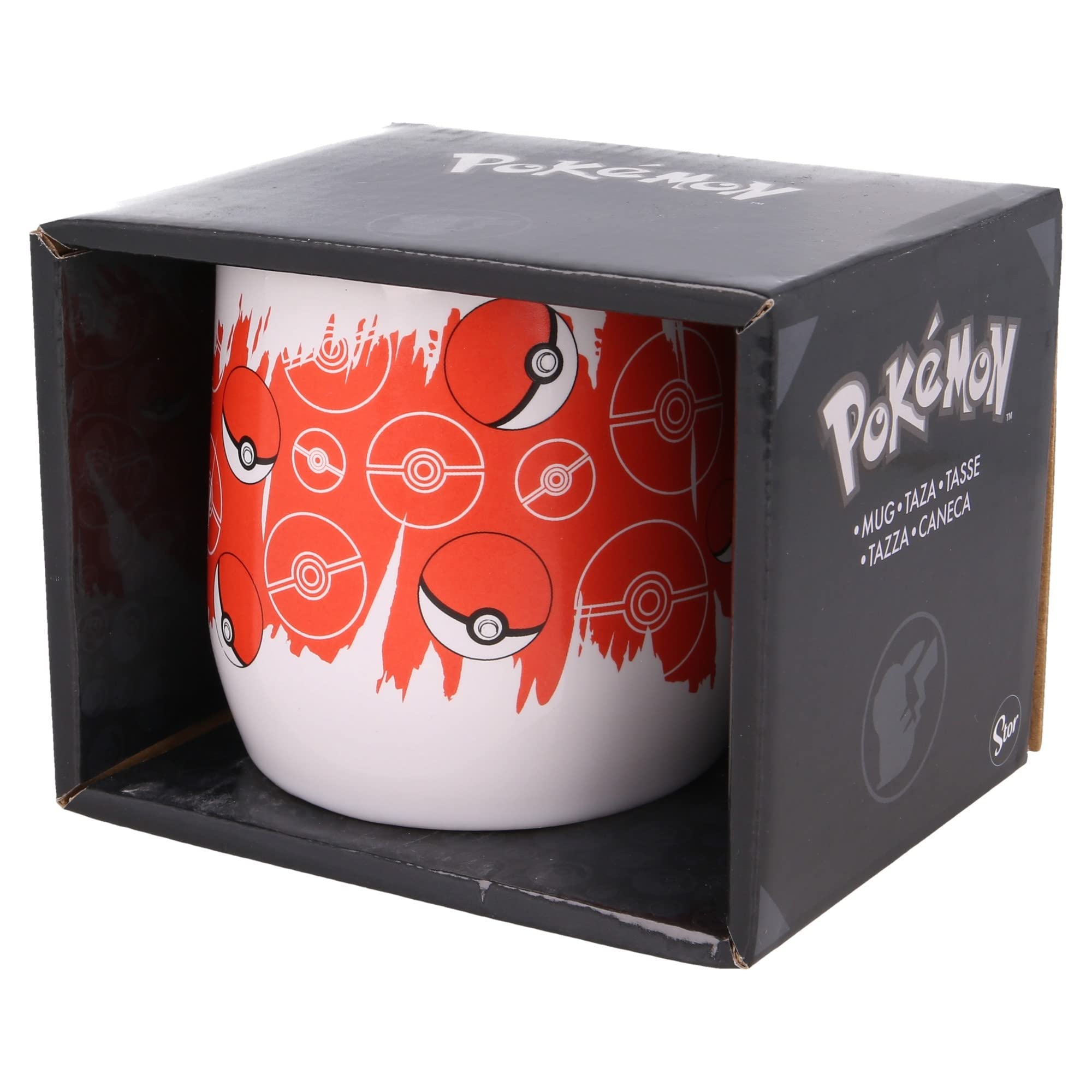 Stor Ceramic Mug Nova 360 ml Pokemon Distortion in Gift Box, Black, Medium
