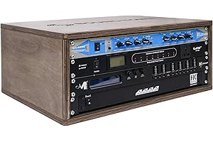 Sound Town DIY 4U Studio Rack with Baltic Birch Plywood, Weathered Brown (SDRK-Y4B)