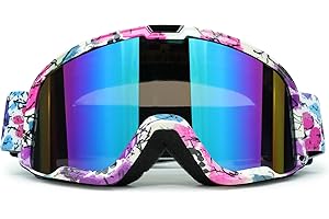 LMAVAG ATV Goggles Dirt Bike Motorcycle Gear for Men Women Motocorss Riding Racing Glasses Offroad MX Goggles UV400 Anti-Scratch Dustproof Windproof Adult Youth Kids Color Lens