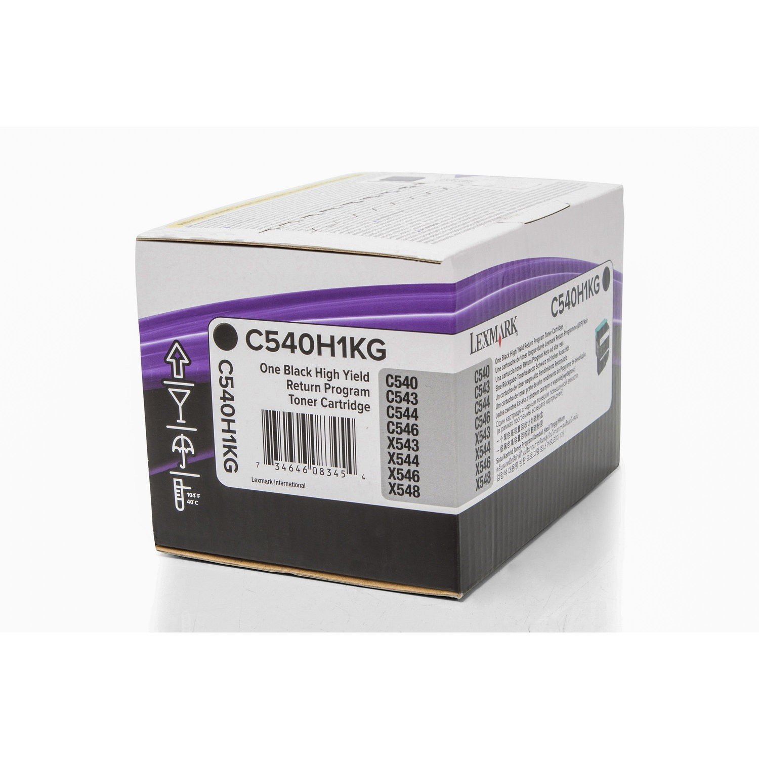 Lexmark 0C540H1KG H/Y BLACK TONER RTN In Retail Packaging