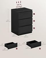 VASAGLE Kailyn Bedside Tables with Power Strip Ebony Black LET831B57 view 6