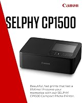 Canon SELPHY CP1500 Portable Photo Printer Black with 54 Sheets Paper Kit view 2