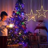 Jsdoin Christmas Window Lights 3 Packs 45 LED Battery Operated with Remote view 3