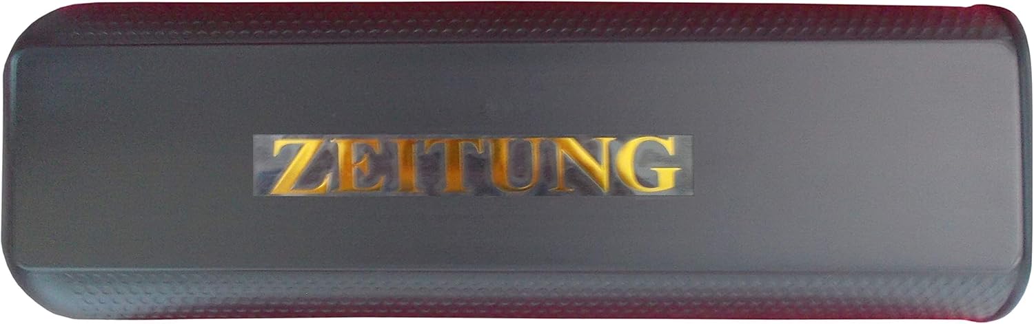 Zeitungsbox aus hochwertigem Kunststoff mit Befestigungslaschen (Schwarz)