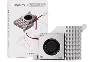 Official Pi 5 Active Cooler Compatible with Raspberry Pi 5, Combines an Aluminium Heatsink with a Temperature-Controlled Blow