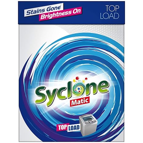 Syclone Matic Top Load Detergent Powder for Washing Machine, 2kg