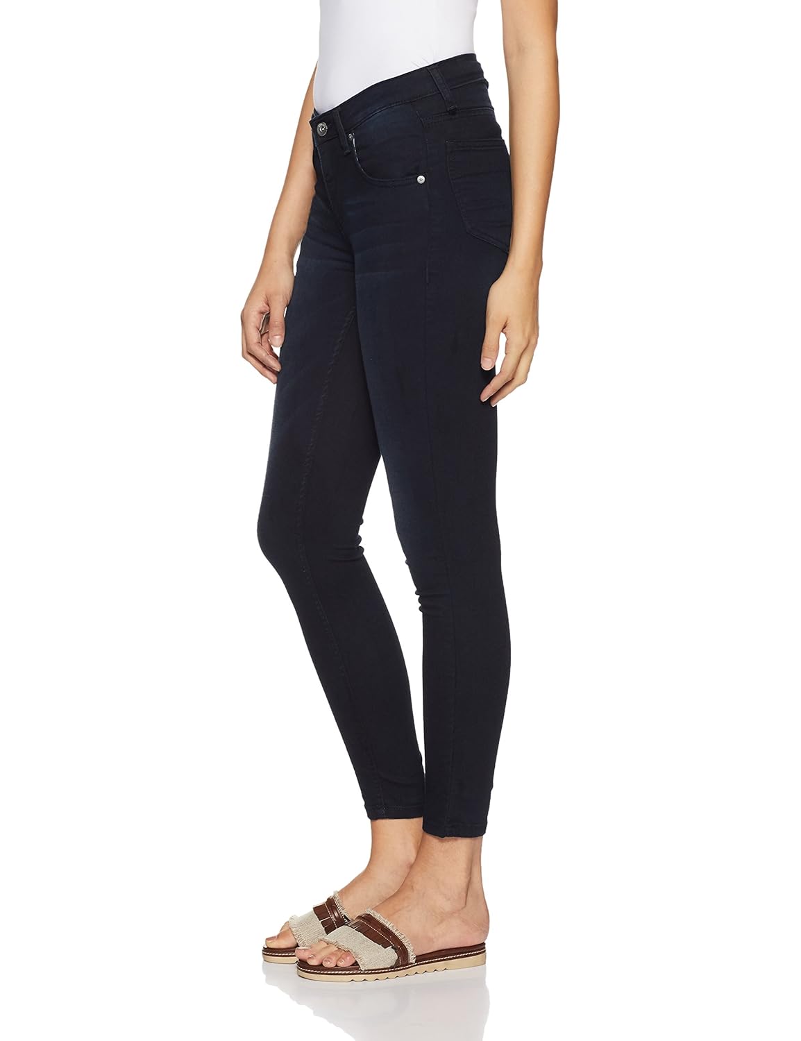 symbol amazon brand women's mid waist skinny jeans