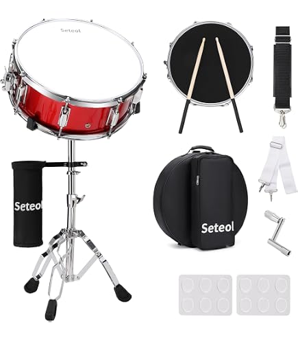 Amazon.com: Mendini 14 x 5.5 inches Snare Drum Set, Marching