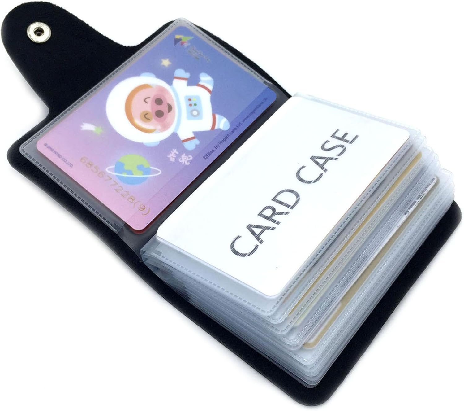 Credit Card Holder Wallet for Women Men 24 Card Slots (Black) at