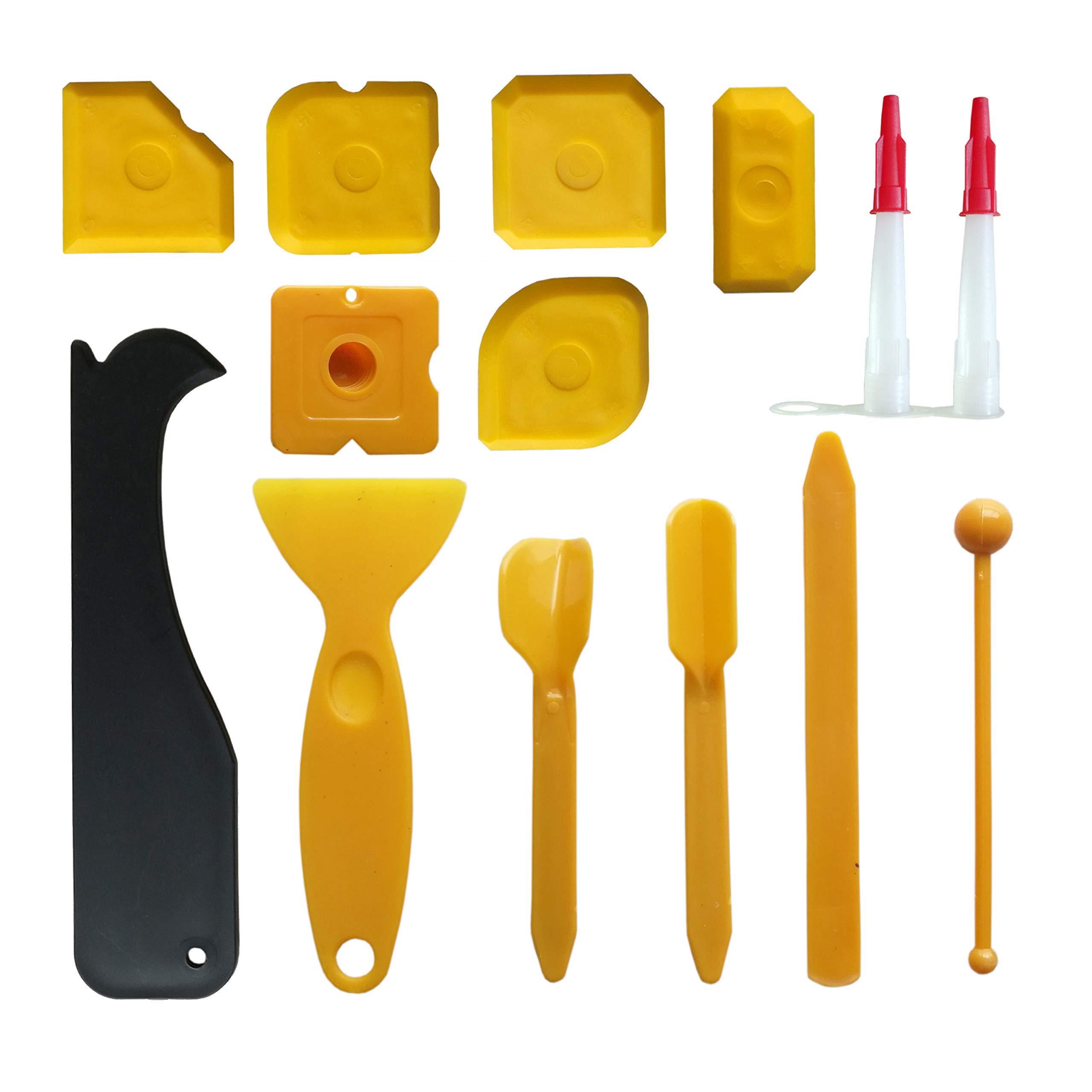 Silicone Sealant Smoothing Tools, Sealant Smoother Caulk Finishing Profiler Former Applicator for Bathroom, 14 Pieces