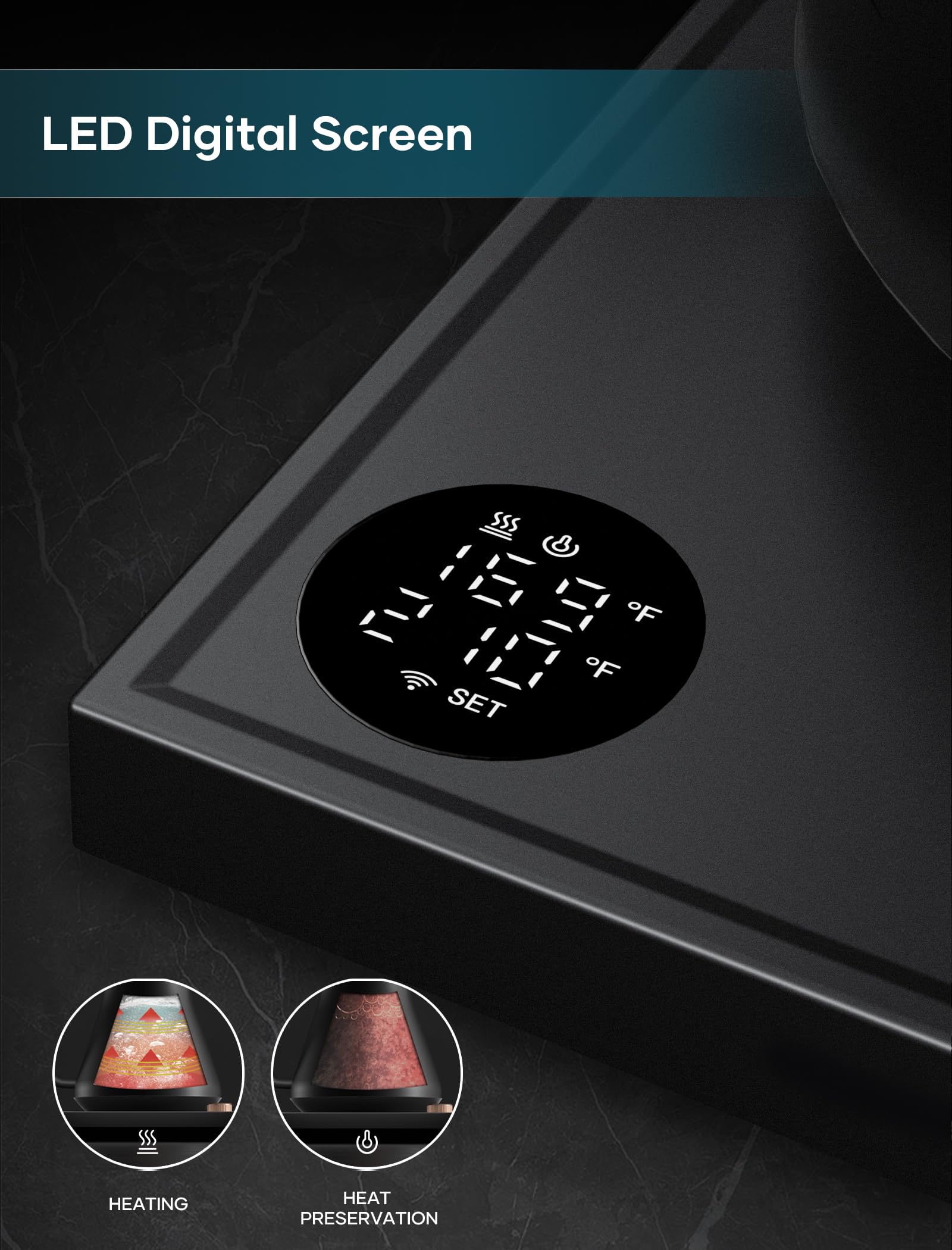 INTASTING Hervidores eléctricos, hervidor eléctrico de cuello de cisne, control de temperatura ±1 ℉, interior de acero inoxidable, calentamiento rápido, para verter sobre café, preparar té, hervir agua caliente, 0,9 L negro