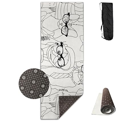 Amazoncom Cartoon Sketch Cat Yoga Mat Advanced Yoga Mat