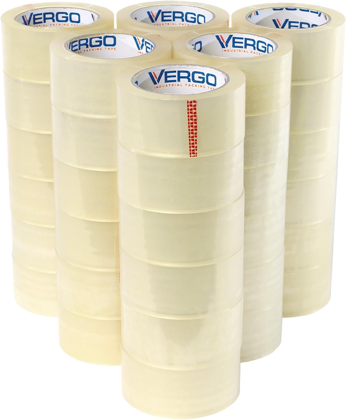 Vergo Industrial Heavy Duty Clear Packing Tape 2.7mil for Moving Packaging Shipping and Office (6 Pack) : Office Products
