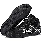 Hiuzylqx Wrestling Shoes Mens Youth Boxing Shoes Lightweight Indoor Outdoor Cross-Training High Top Fitness Sneakers