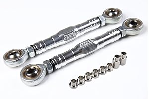 GTBRacing CNC Aluminum Steering Linkage Pull Tie Rod Set for 1/5 RC Car Losi Desert Buggy DBXL-E 2.0 Upgrade Parts (Silver)